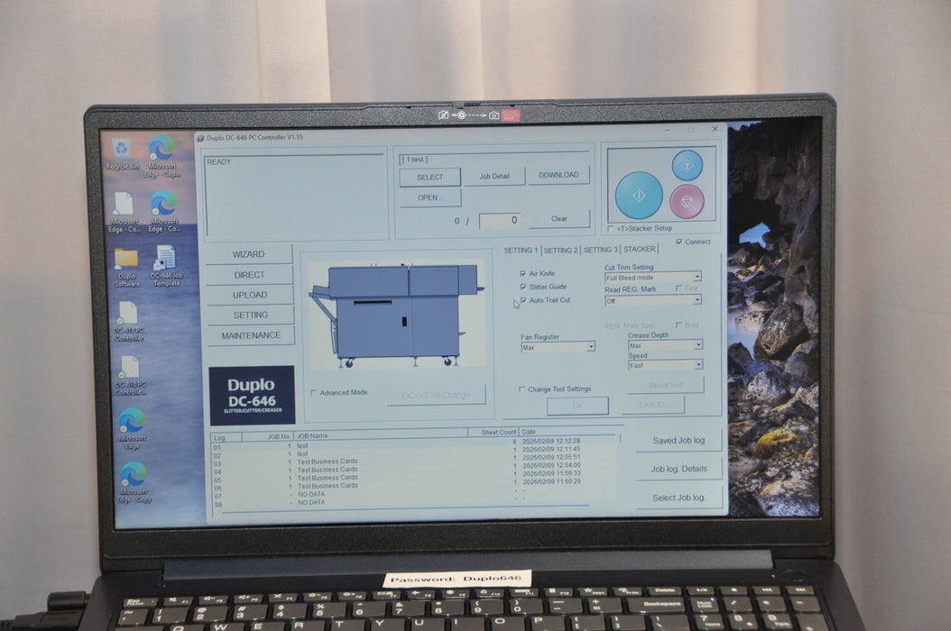 Duplo DC-646 Slitter/Cutter/Creaser with Rotary Tool Module