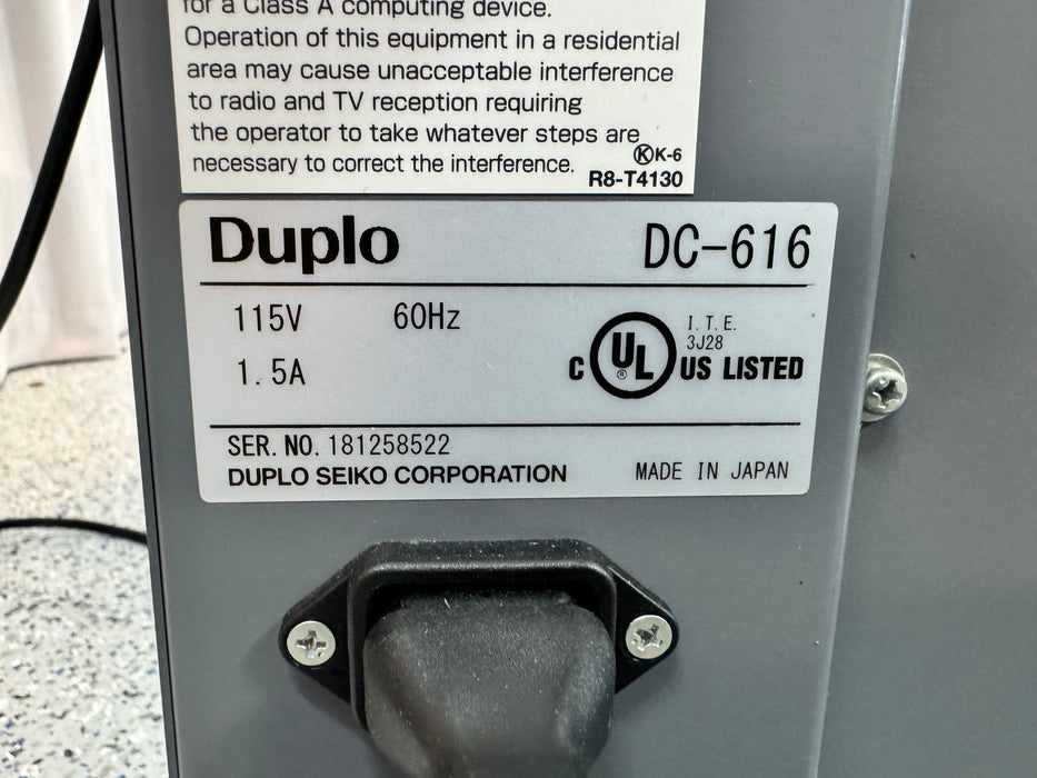 Duplo DC-616 PRO Slitter/Cutter/Creaser LOW MILES-LIKE NEW!