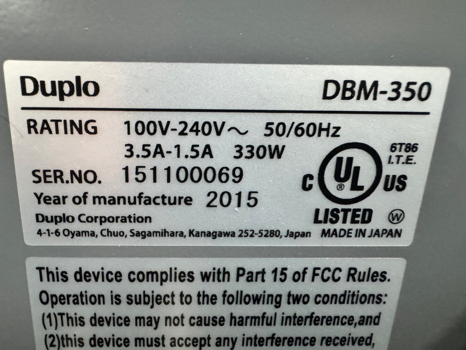 Duplo 350i Digital Booklet System (2015)