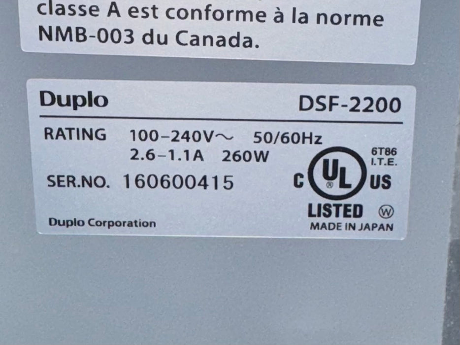 Duplo 350i Digital Booklet System (2015)
