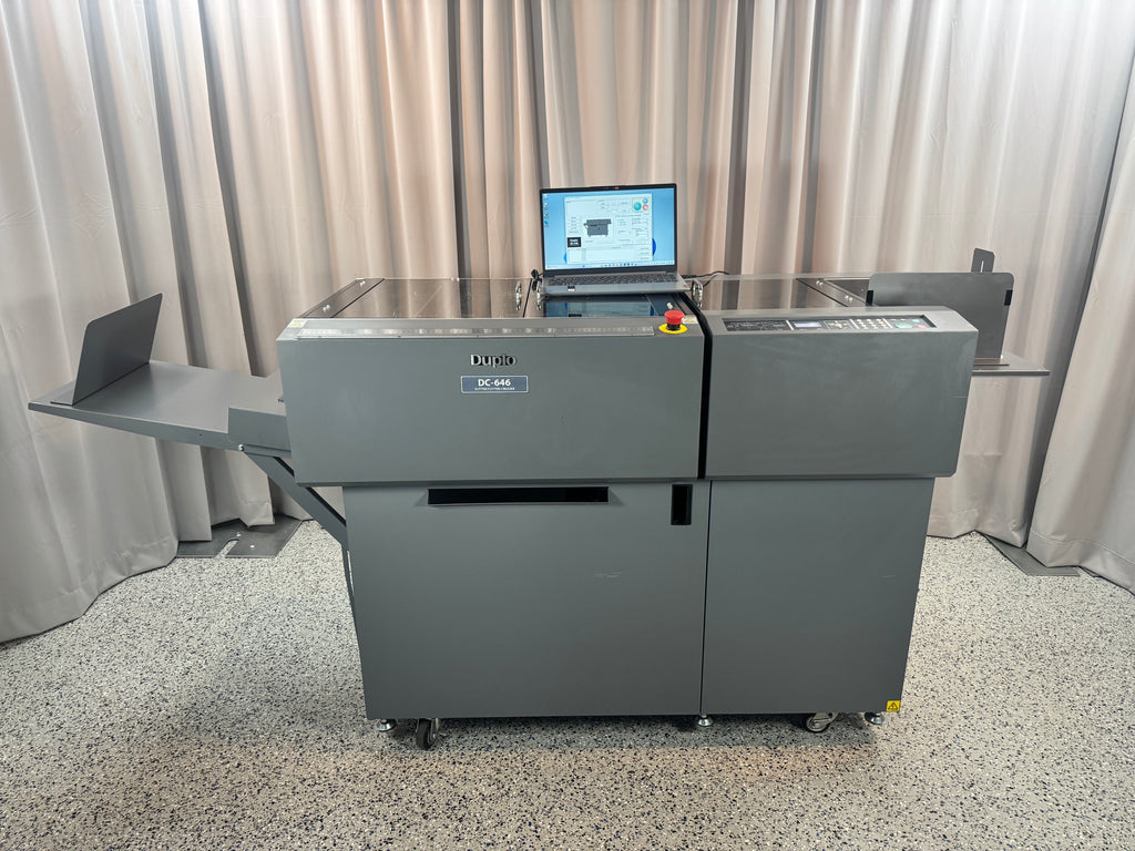 LIKE NEW Duplo DC-646 Slitter/Cutter/Creaser with optional Modules