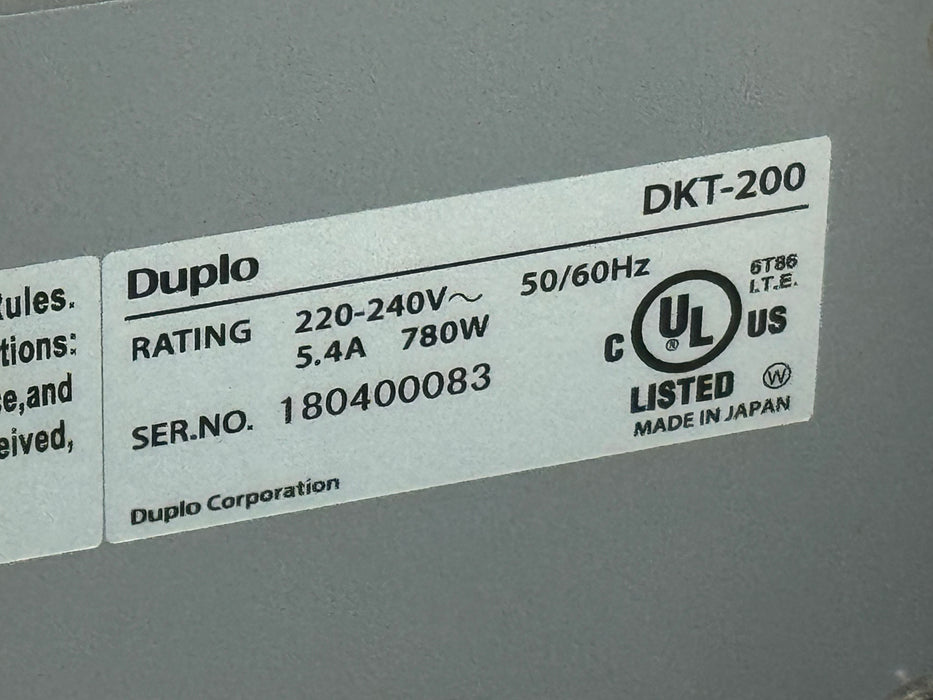 PRE-OWNED Duplo DKT-200 2-Knife Trimmer